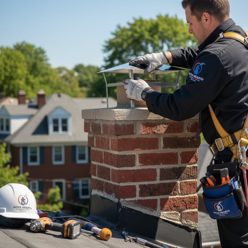 Boston Chimney Cap Installation